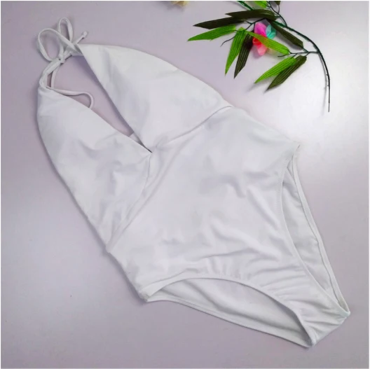M& M сексуальный цельный купальный костюм для женщин летняя пляжная одежда с открытой спиной Монокини одежда для плавания черные белые стринги Купальный костюм