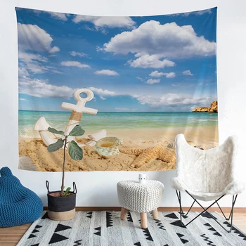 

A Home Furnishing Ship's Anchor Tapestry Wall Hanging Sandy Beach Picnic Throw Rug Blanket Camping Tent Sleeping Pad #CMYH-1