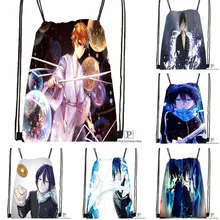 На заказ Noragami походная сумка на шнурке милый рюкзак для детей(черная спинка) 31x40 см#180531-02-39