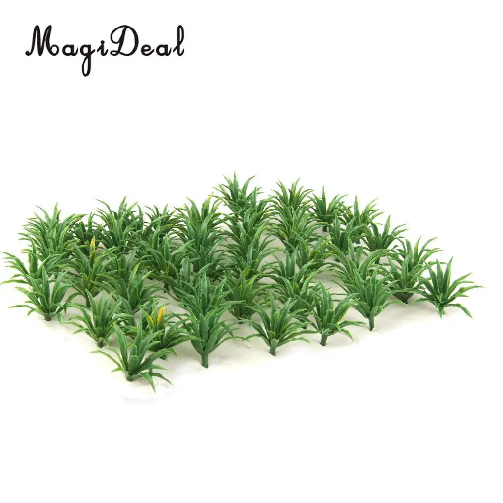 50Pcs/Lot Model Green Shrubs Bush Railway Railroad Street Wargame Park Diorama Scene Scenery Layout HO 3.5cm