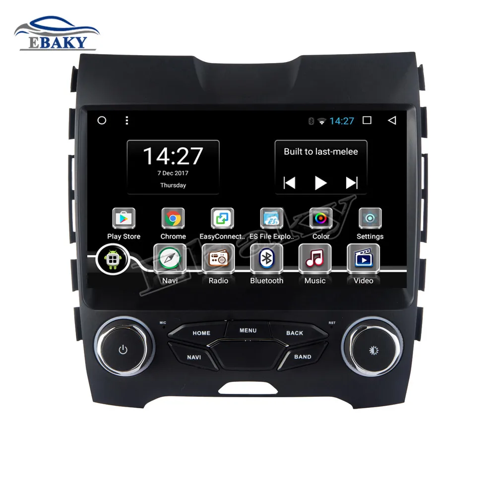 Best NaviTopia 9inch Octa Core Android 7.1 8.1 Car DVD GPS Navigation for Ford EDGE 2015 Auto Multimedia Radio Stereo 1