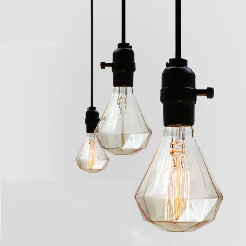 

T.Y.S Vintage Edison Bulbs E27 40w 220V Lampada Fashion Diamond Incandescent Light Living room indoor versatile LED lamp