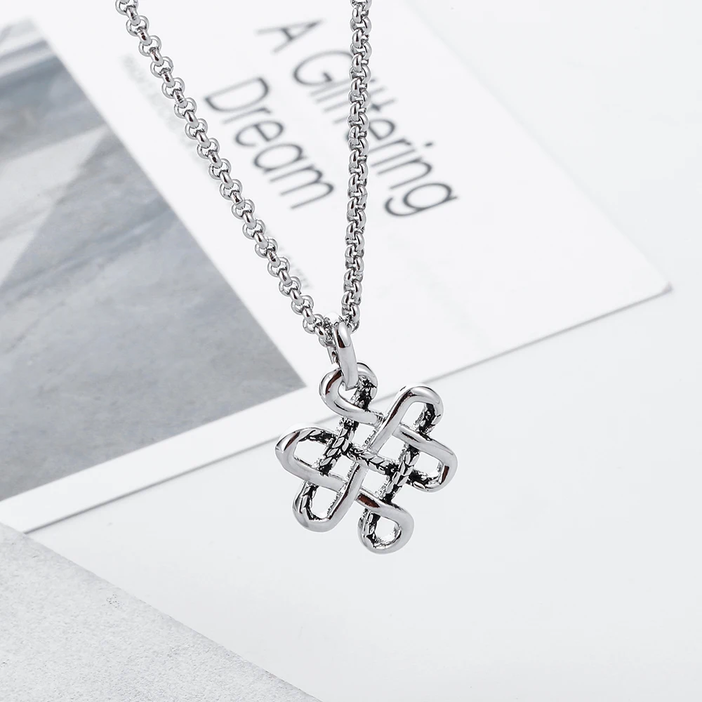 Модное ожерелье с подвеской Будды, очаровательное серебряное звено, цепочка из нержавеющей стали, ожерелье для счастливых, ювелирные изделия для женщин, подарки