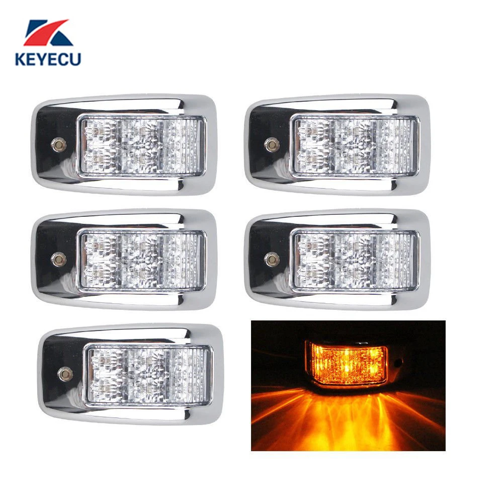 Universal 5x 6LED Cab Roof Top Marker Running Lamps Clearance Light