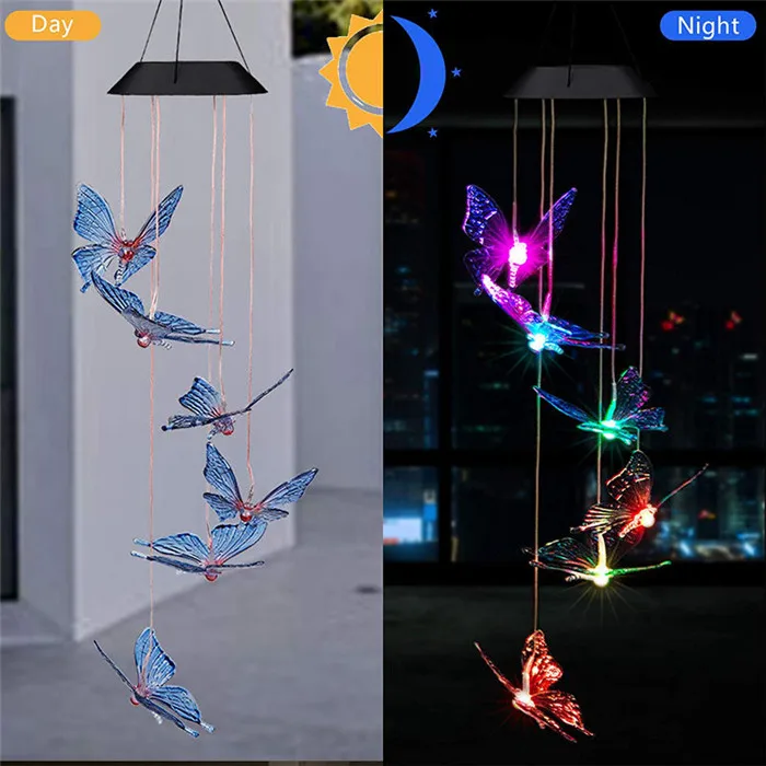 Butterfly Solar Wind Chime Light 3