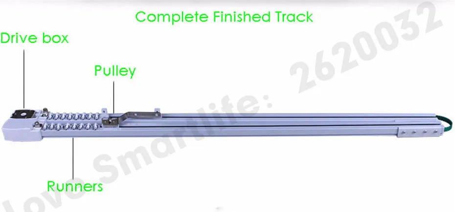 Super Silent Electric Curtain Track for Xiaomi Aqara B1 Motor,Mi Home App Control,Mijia Automatic Curtain Rail System,Customized-10