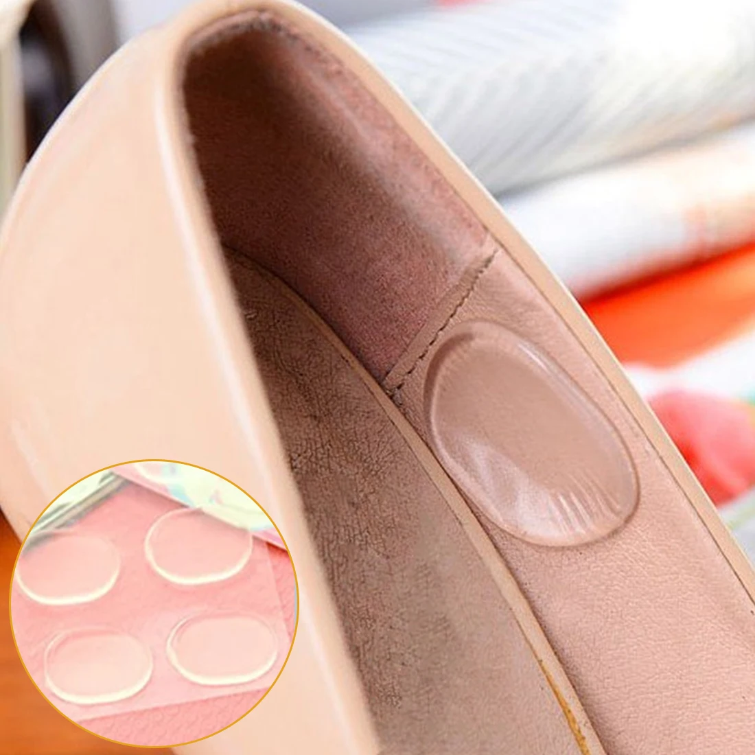 

Anti-slip/Thicken Prevent Falling Women Ladies Girls Silicone Gel Shoe Insole Inserts Pad/ Cushion Foot Care Heel pad for Ladies