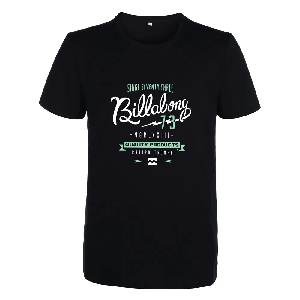 

2019 New Summer Billabong 100% Cotton T Shirt Men Casual Short Sleeve Printed Mens T-shirt Fashion Cool T Shirt For Men