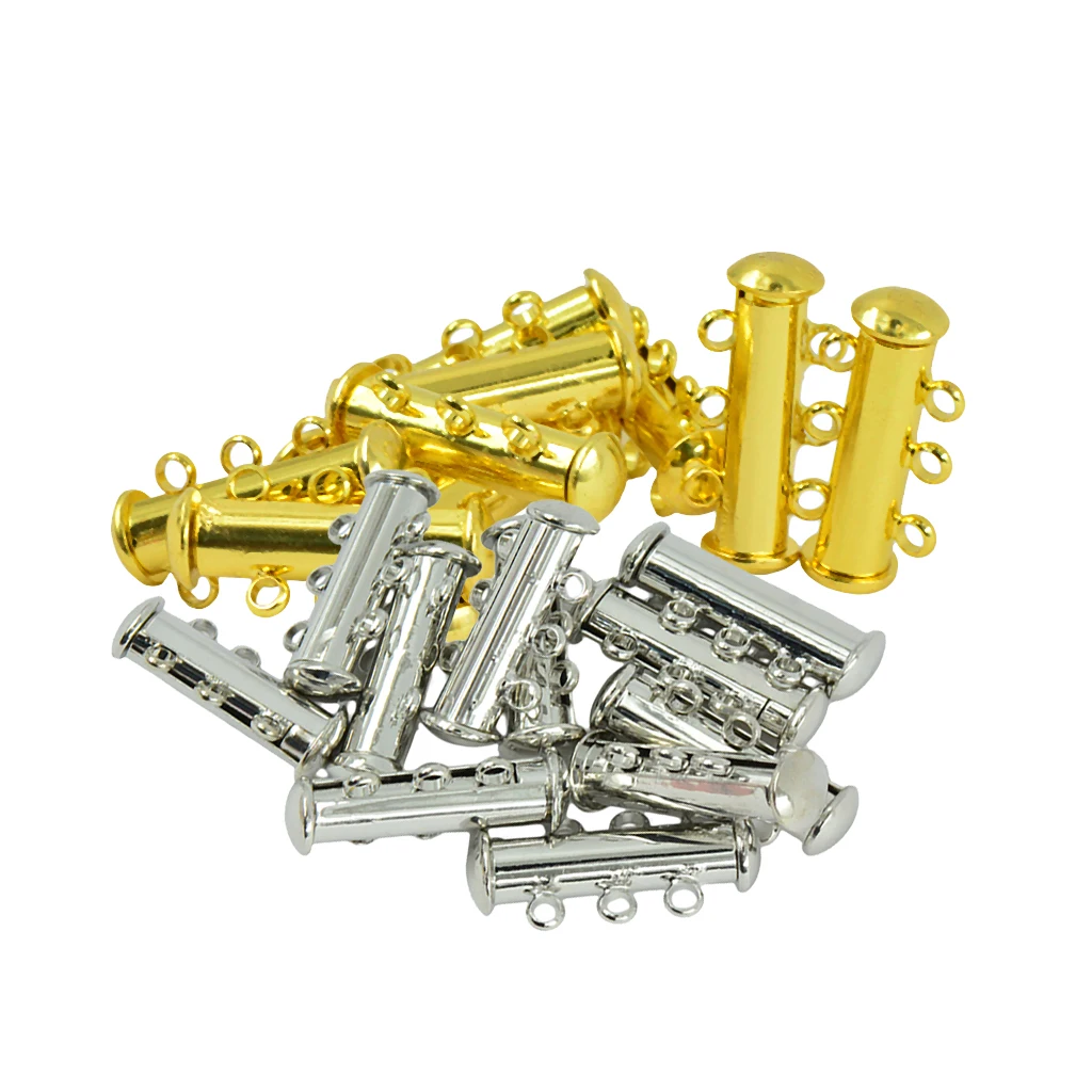 

20 Pieces Multi Strand Slide Magnetic Tube Lock Clasp for Necklace Bracelet
