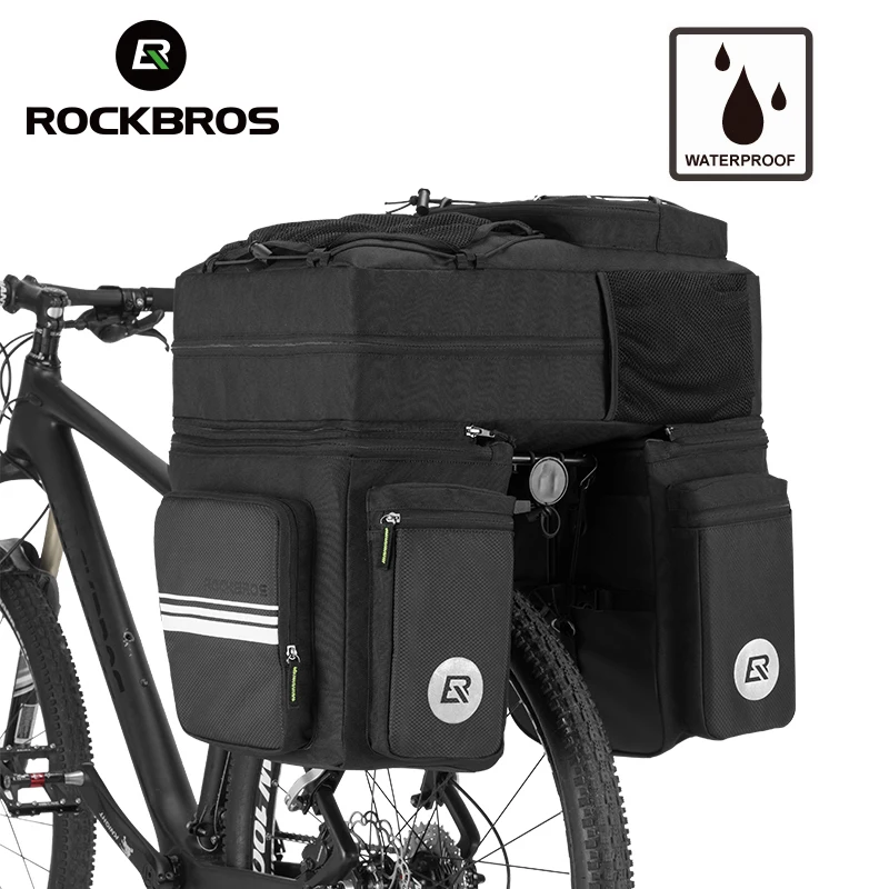

ROCKBROS 48L Bicycle Bike Rack Bag 3 in 1 Multifunction Road MTB Bicycle Bag Cycling Pannier Rear Seat Trunk Bag With Rain Cover