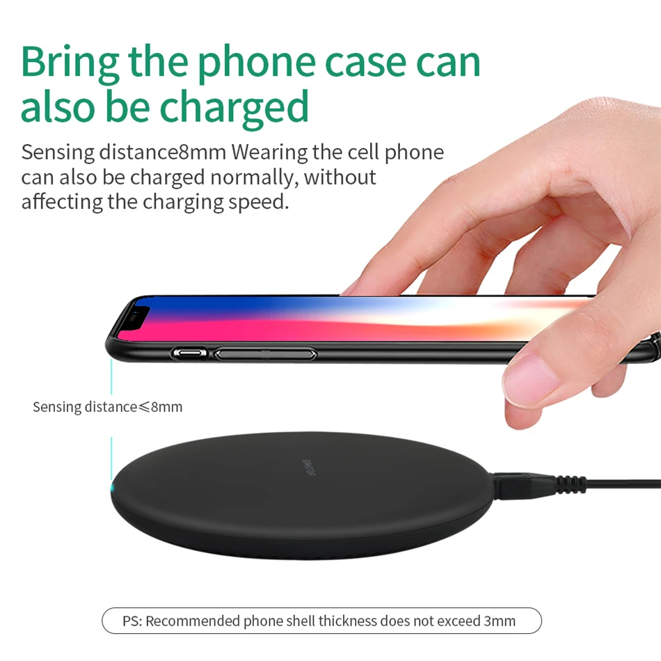 Musubo 10W QI быстрое зарядное устройство для samsung Galaxy Note 9 8 5 S9 S8 Plus Беспроводное зарядное устройство для iPhone XS MAX XR X 8 Pus Phone Charging