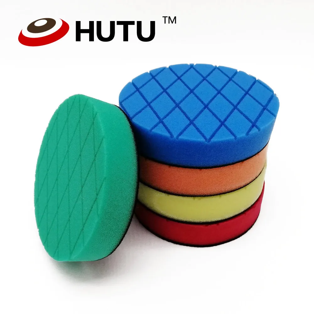 

Foam Polishing Pads 5 Inch Car Care Detailing Polish Pad Diamond Pattern For 125mm backing plate
