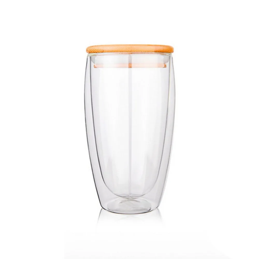 250 мл/350 мл/450 мл термостойкая двухслойная настенная стеклянная чашка ручная работа здоровая посуда для напитков кружка прозрачные кофейные чайные кружки с крышкой