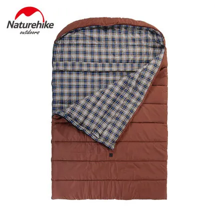 Naturehike для взрослых 2-3 человек походный спальный мешок открытый хлопковый спальный мешок NH16S016-S
