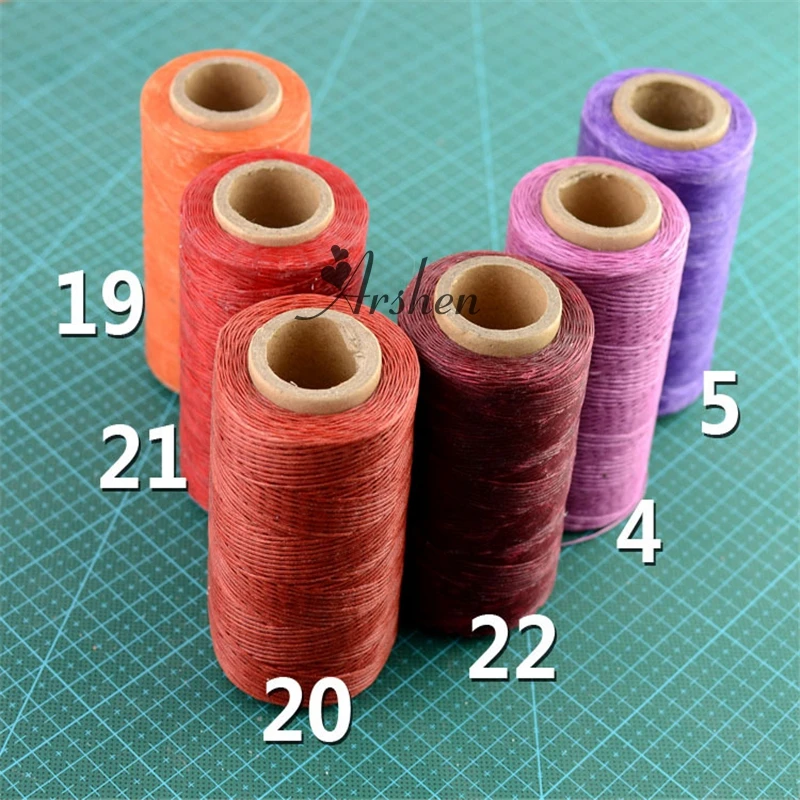 Многоцветная прочная плоская вощеная нить 240 метров 1 мм 150D шнур для DIY инструмент