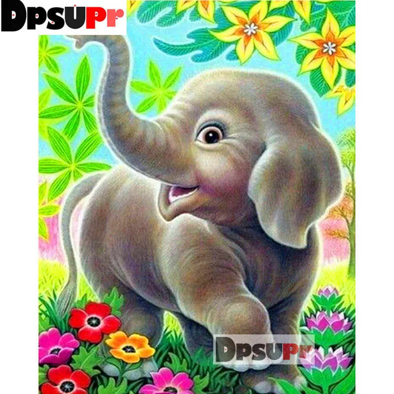 Dpsupr Новый % 100 полная квадратная/круглая Алмазная вышивка своими руками милый