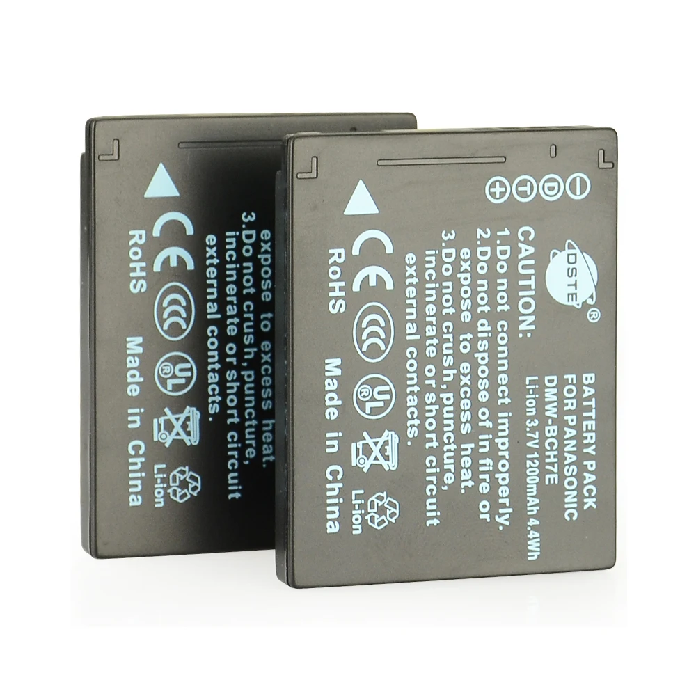 DSTE 2pcs DMW-BCH7E аккумуляторная батарея для камер Panasonic DMC-FP1/FP2/FP3/FT10/TS10