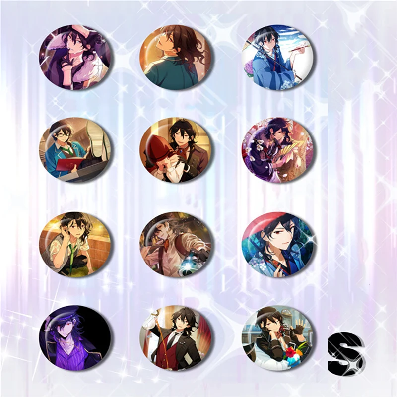 ZXFJXR 58 мм Ensemble Stars Trick Ogres Tsukinaga Suou Tsukasa Ristu Sakuma Adonis значок брошь на рюкзак Pin Brosche Badge |