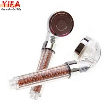 Bathroom New Anion SPA Head Shower Handheld Water-saving Bath Shower Nozzle Sprinkler Sprayer Filter Transparent