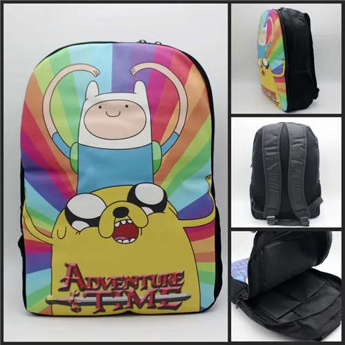 

anime Adventure Time with Finn and Jake Backpack School bag Student Bookbag Shoulder Bag Canvas Casual Travel Bag Kids Gift