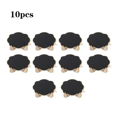 1 шт./10pcs3D мини толще черный Chalkboards деревянный небольшой доски для записей знаки свадеб и вечерние украшения с мольберт стенд - Цвет: 10pcs