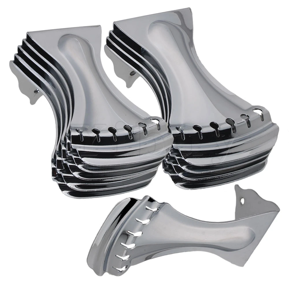 

Yibuy 10x Dobro 6 String Tailpiece for Echo Guitar Repair Replacement Chrome