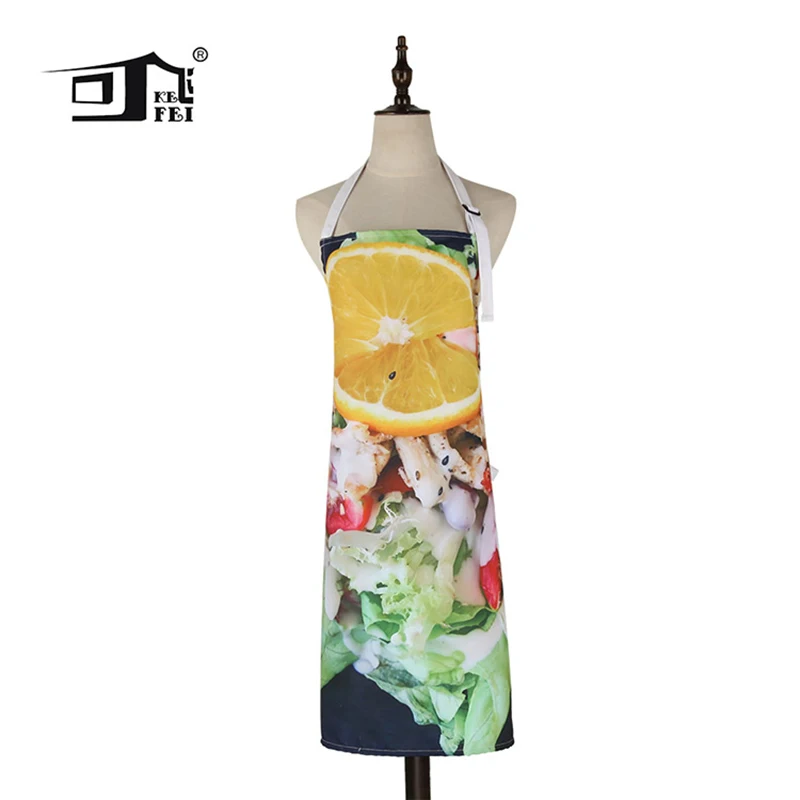

KEFEI New Design Digital Printing Custom Apron Beauty Food Aprons Thai Food Kitchen Apron Coffee Shop Aprons Pinafore
