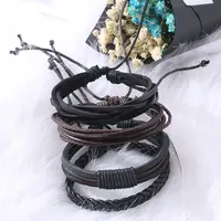 Hot Bracelets & Bangles mens leather bracelets Pulseira Masculina Jewelry Charm Bileklik Pulseiras Boyfriend Girlfriend браслет
