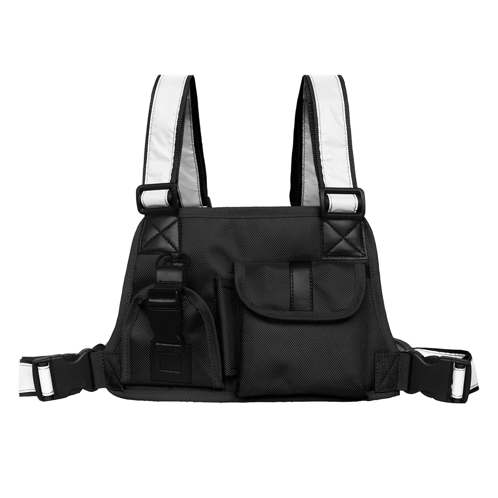

Men Outdoor Radio Chest Bag Vest Hunting Bag Radio Holster Holder Chest Front Pack Pouch Vest Rig Tactical Hunting Vest