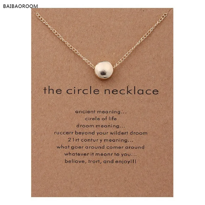 Karma Necklaces & Pendants Gold Plated The Circle Maxi Necklace Women