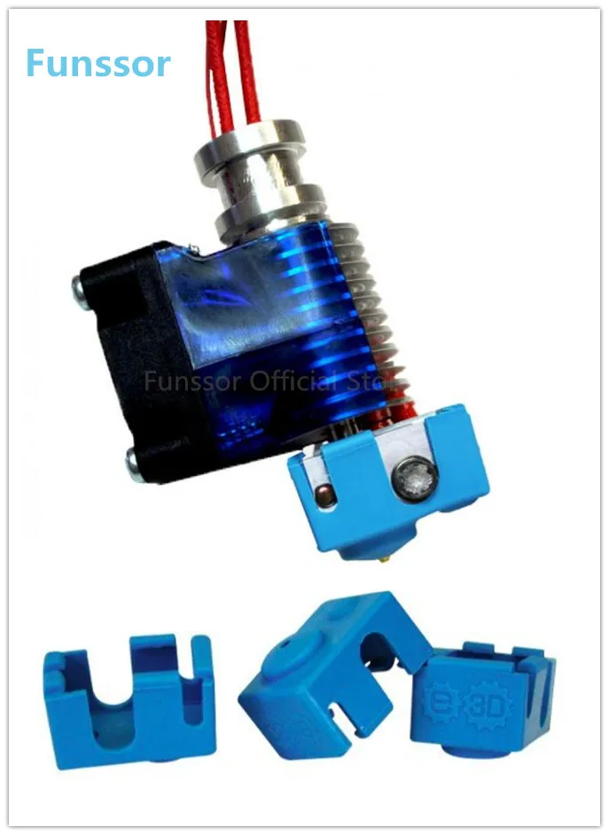 

Funssor All metal Direct v6 PT100 hotend full kit with 3pcs Silicone Insulation 1.75MM/3MM Filament