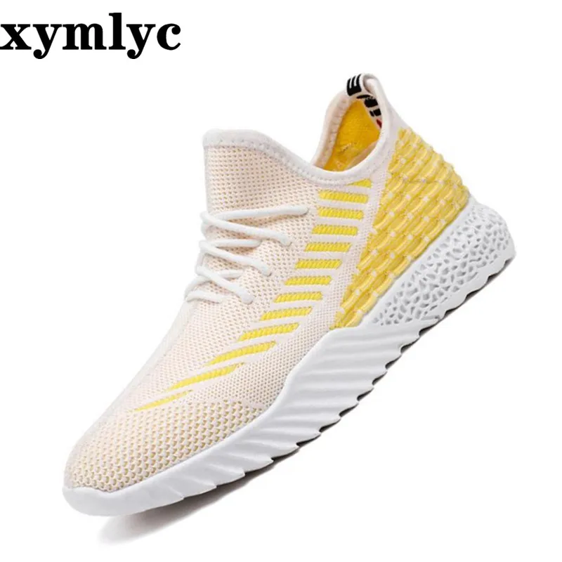 

Korean version of mesh breathable and deodorant casual men's shoes solid color round head set foot slip wear light sneakers