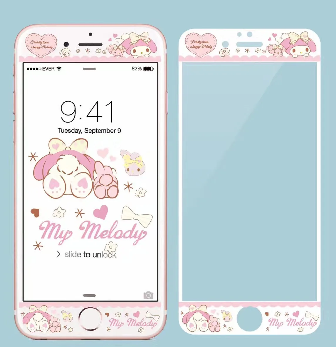 

Mermaid Alice Princess My Melody Bear Pattern For iphone 6 6S 7 8 Plus Tempered Glass Screen Protector 3D Glass Film