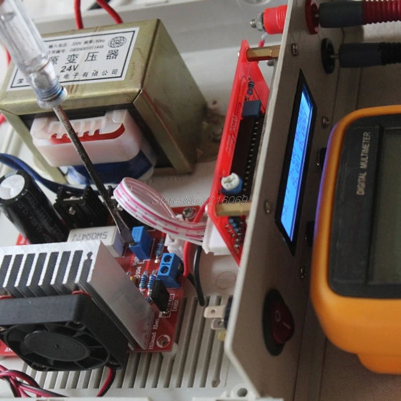 0-28V 0,01-2A Регулируемый DC Регулируемый источник питания DIY Kit ЖК-дисплей регулируемая мощность kitкороткого замыкания/тока-предельная защита