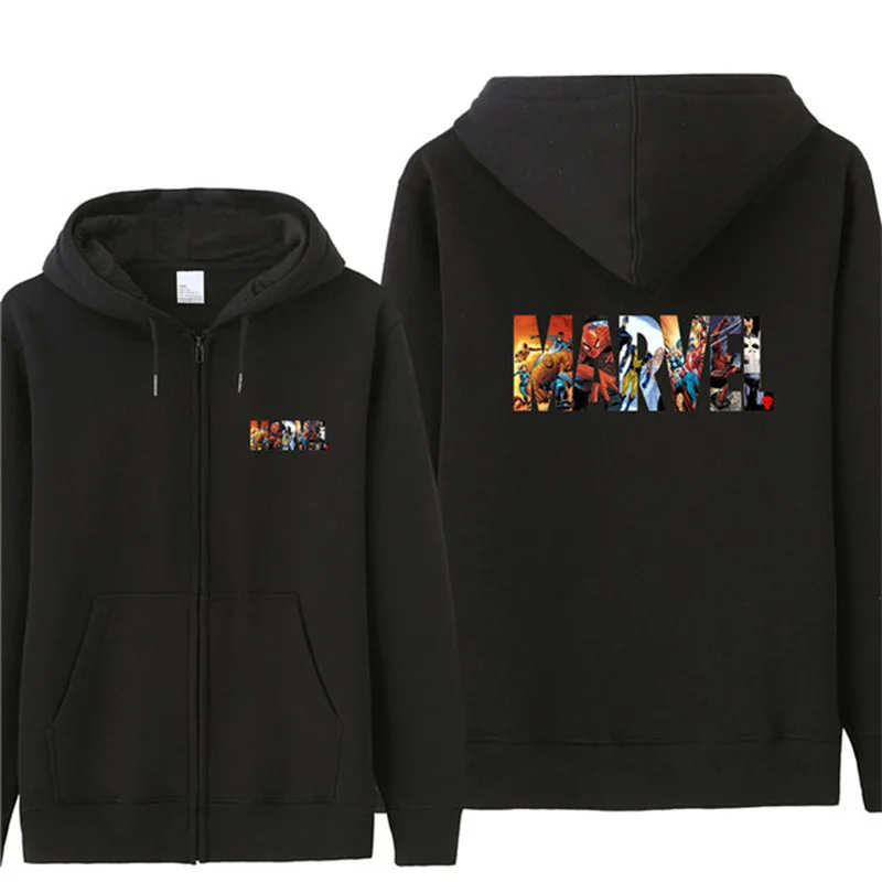 marvel hoodie black