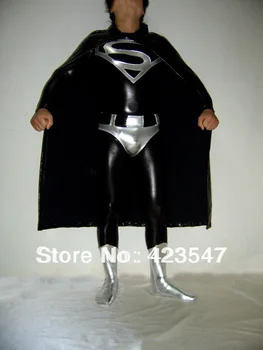 

Cosplay Superman clothes black glue super man cloak Halloween Party Cosplay tights halloween