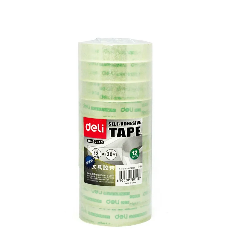 

1 Pcs 38um x 12mm x 30y Packing Sale Quality Transparent Adhesive Tape Pack Tools Office School Supplies Stationery
