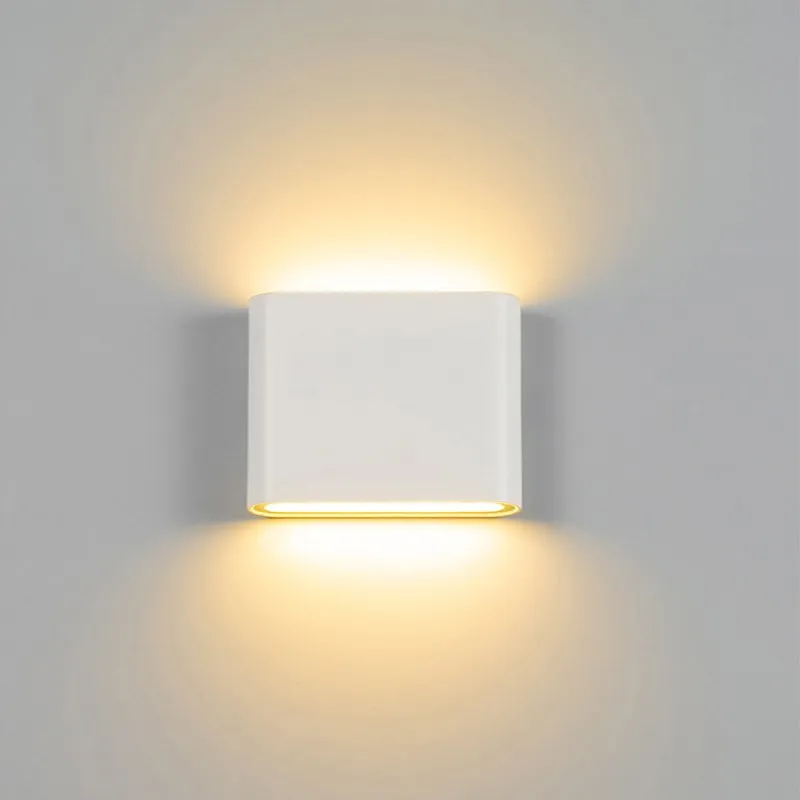 Comprar Moderno impermeable al aire libre 12W LED lámpara de pared de aluminio IP65 arriba y abajo luz de la pared del jardín decoración de la lámpara del porche 110V 220V