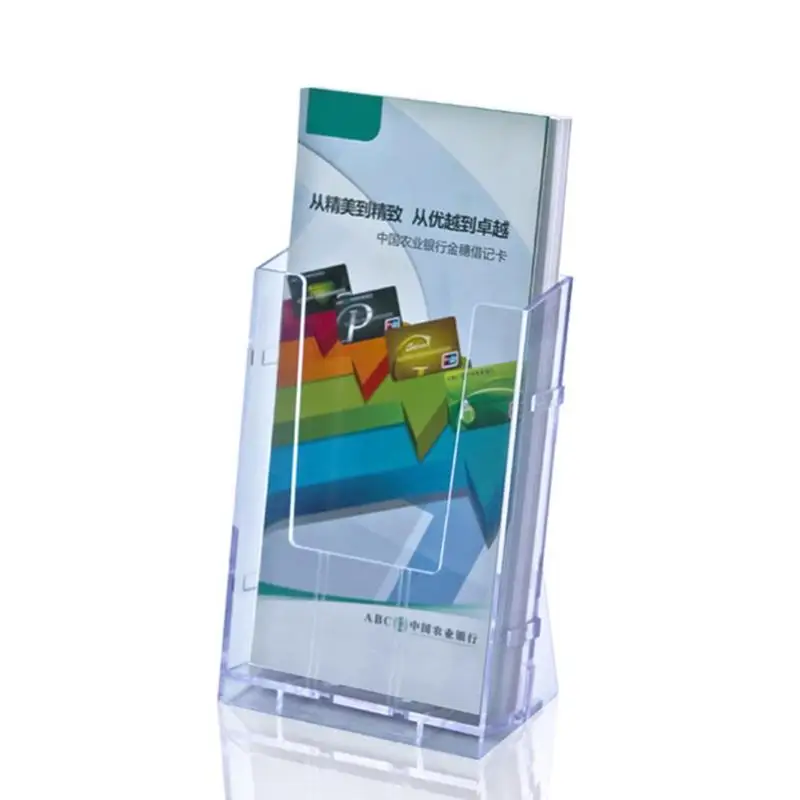 Прозрачный Акриловый Бизнес-держатель для карт, брошюра, настольная подставка, брошюра для мужчин, банк, кредитная карта, прозрачный держатель, офисный дисплей