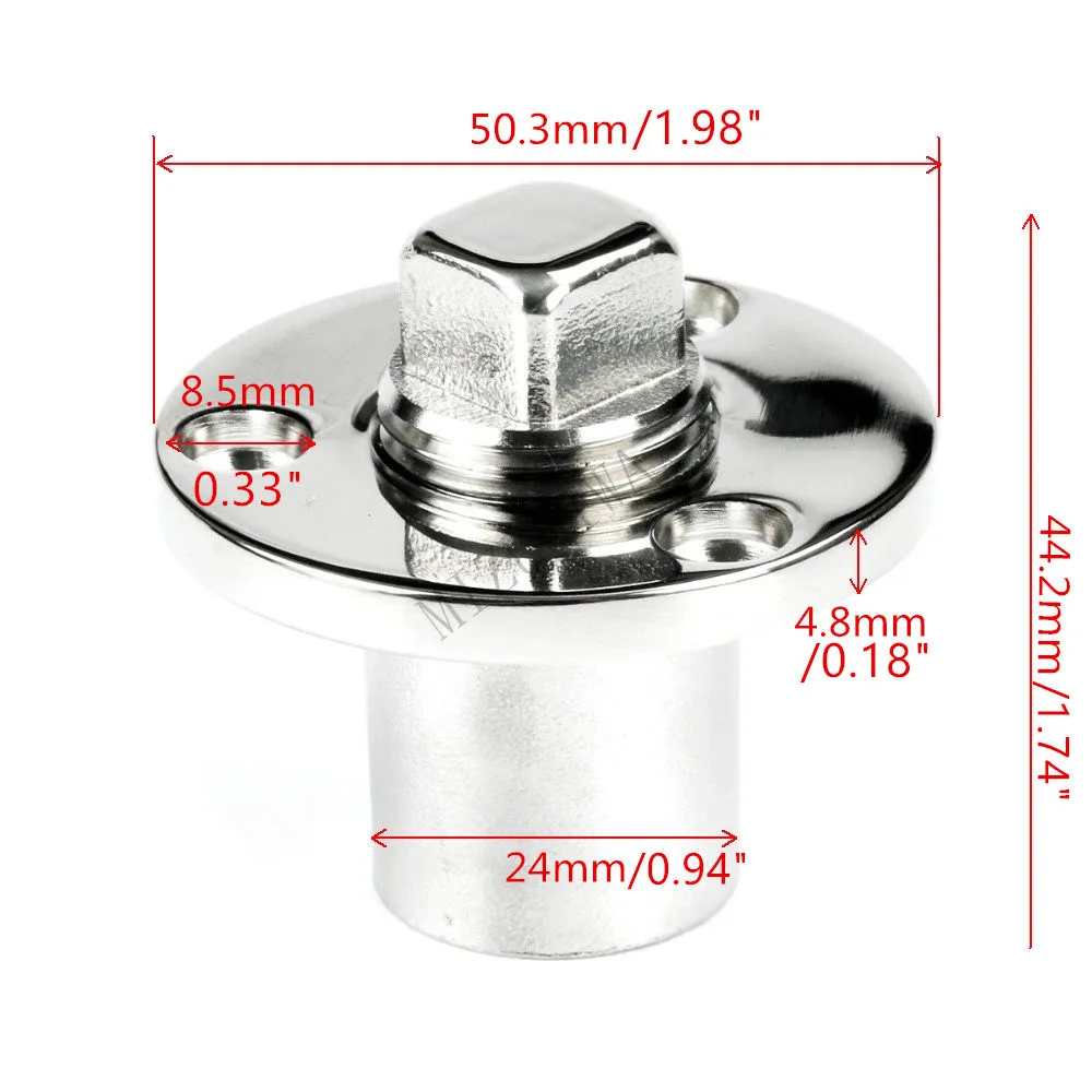 Лодка Garboard сливная пробка морская нержавеющая сталь 316 Вт/Винты для лодок подходит 1 дюйм 25,4 мм Диаметр отверстия рыболовные снасти
