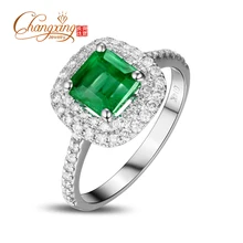 14k Gold 1.03ct Colombian Emerald Diamond Engagement Ring Fine Jewelry