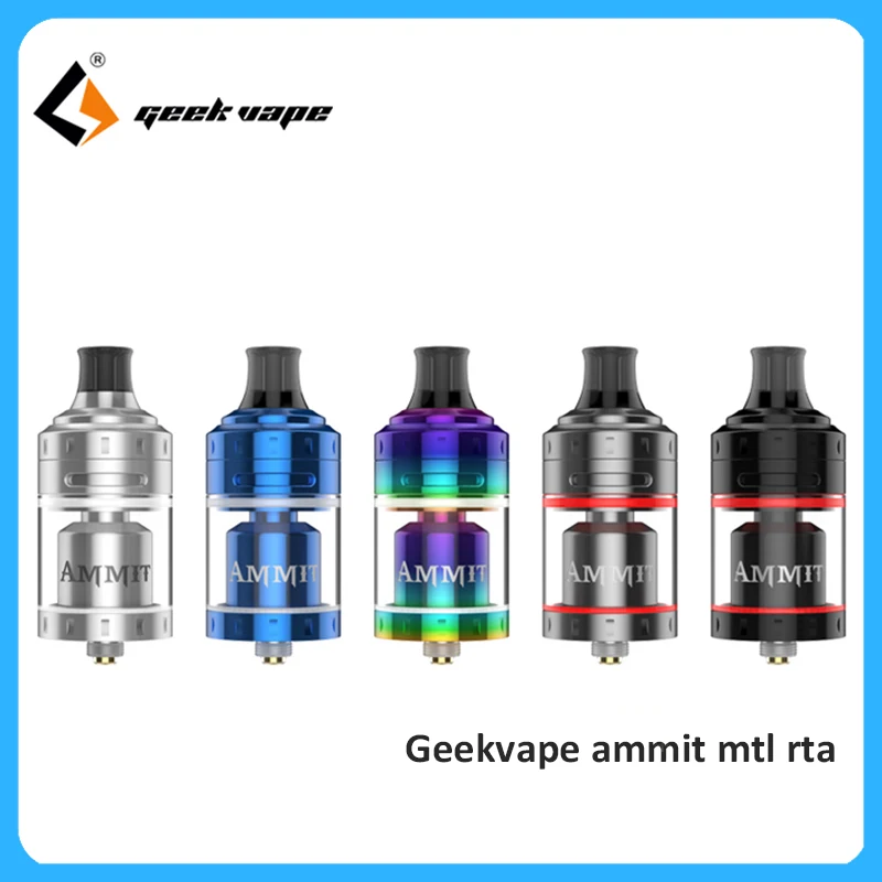 

Original Geekvape Ammit MTL RTA 3D airflow 4ml vape tank single coil atomizer vs siren v2 ammit rta ZEUS X zeus dual vaporizer