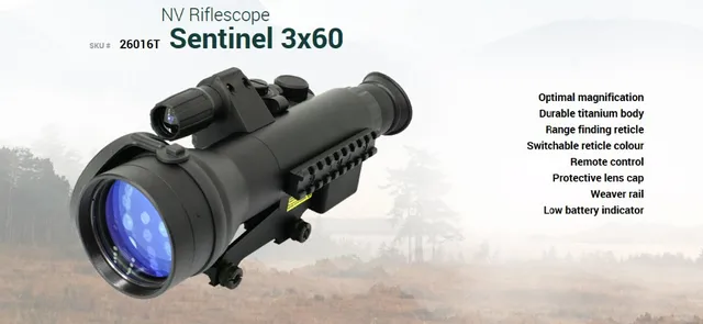 Cheap Yukon 26016T night vision riflescope 3x hunting Riflescope NVRS  Sentinel 3X60 night vision scope