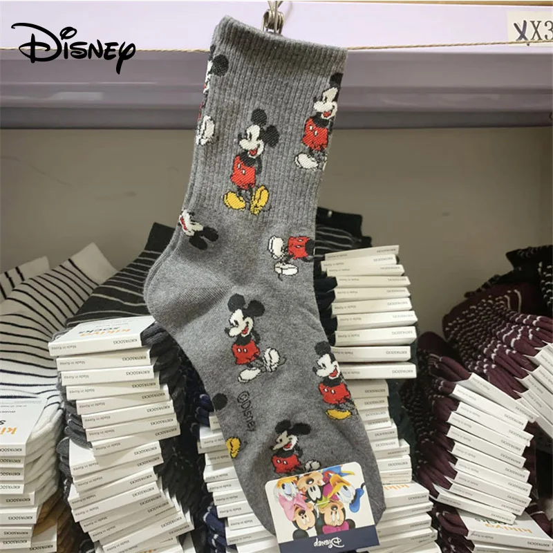 Носки для взрослых Disney милые носки с микки маусом модные хлопковые нитками|Носки|
