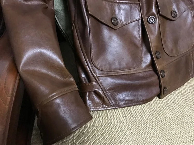 Free shipping.Brand new warm mens brown vintage cowhide Jackets,quality men genuine Leather jacket.style classic slim coat genuine leather genuine fur coats & jackets