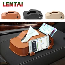 LENTAI, 1 шт., автомобильный Стайлинг, коробка для салфеток, держатель для телефона и карт, зажим для Ford Focus MK2 2 3 Fiesta Mondeo MK4 Kuga Fusion Ranger Toyota