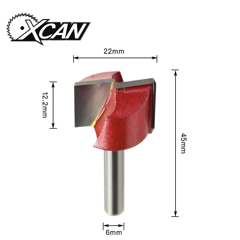 

XCAN 1pc 22mm cleaning bottom milling cutter engraving bits 6mm shank wood router bits 3D end mills
