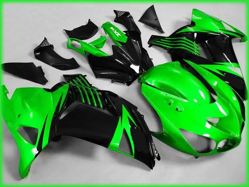 Комплект обтекателей под давлением для KAWASAKI Ninja ZX14R 06 07 08 11 ZX 14R 2006 2007 2011 ABS зеленый