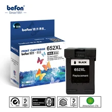 befon Compatible 652XL Black Ink Cartridge Replacement for HP 652 for Deskjet 1115 1118 2135 2136 2138 3635 3636 3638 3838 4536