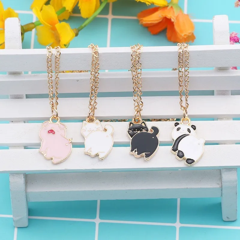 DIY милое ожерелье из мультфильма для женщин с принтом животных девочек панда